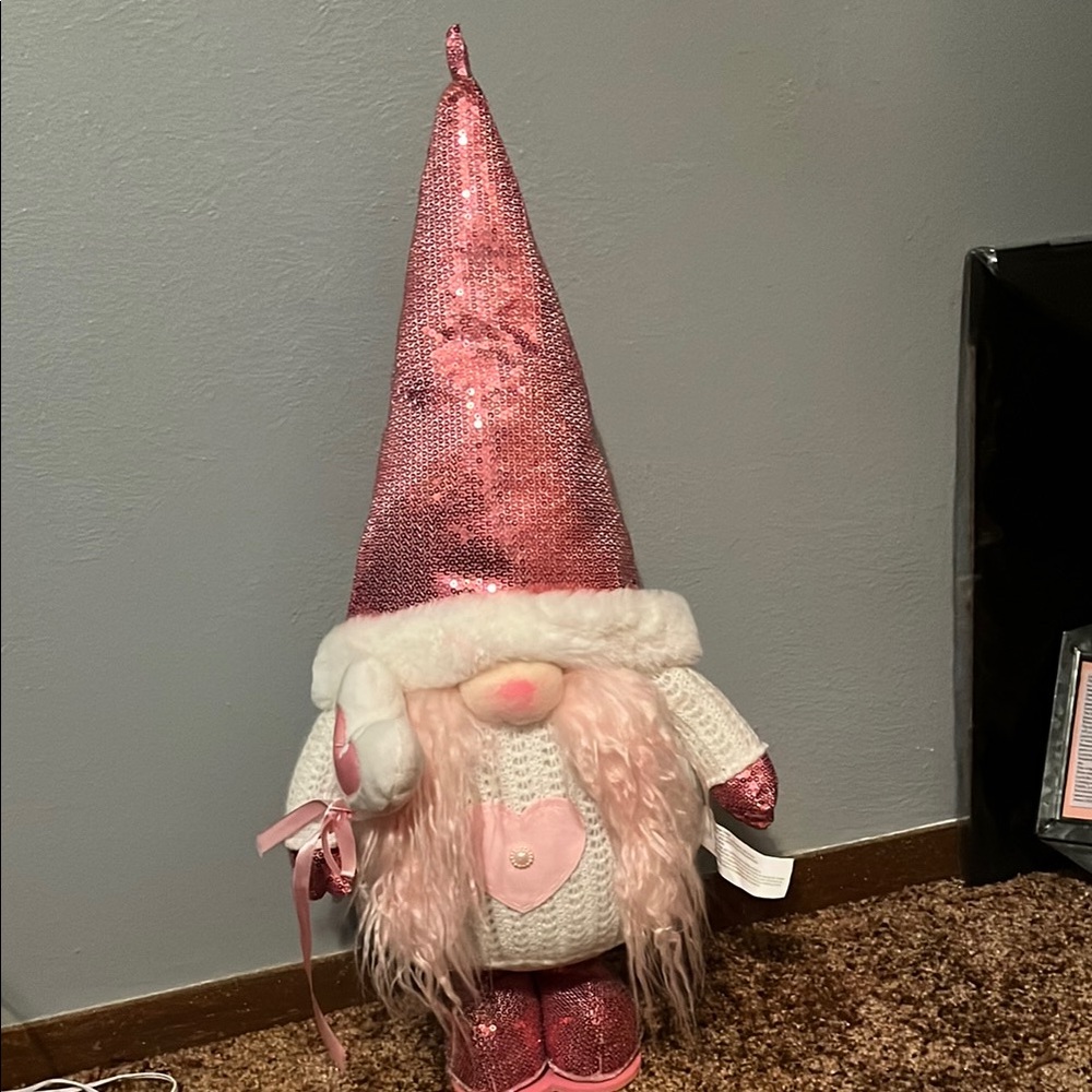 Pink Holiday Gnome Plush
